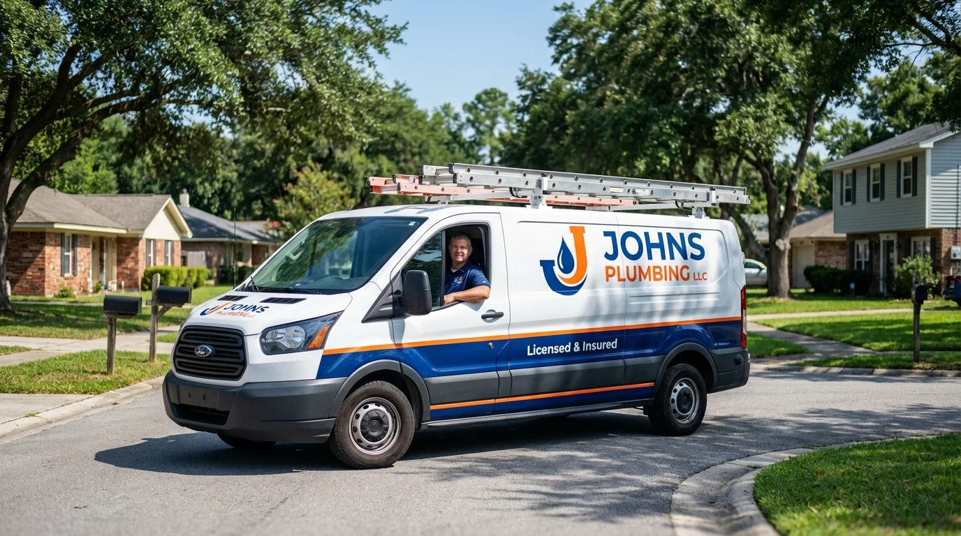 Johns Plumbing LLC service van in Norris, TN